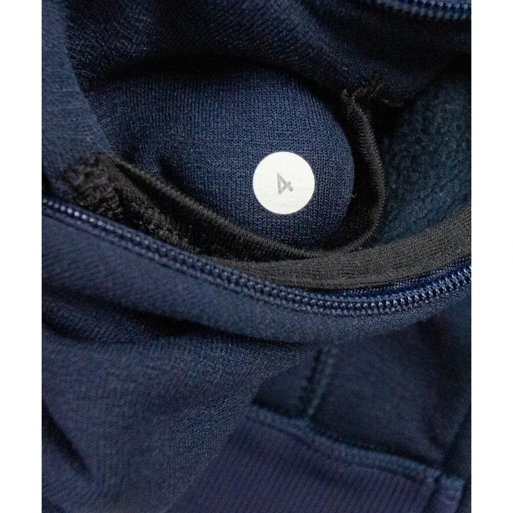 Lululemon Sweatshirt Womens 4 Blue Hoodie Full Zip Stretch Sweater Outdoors